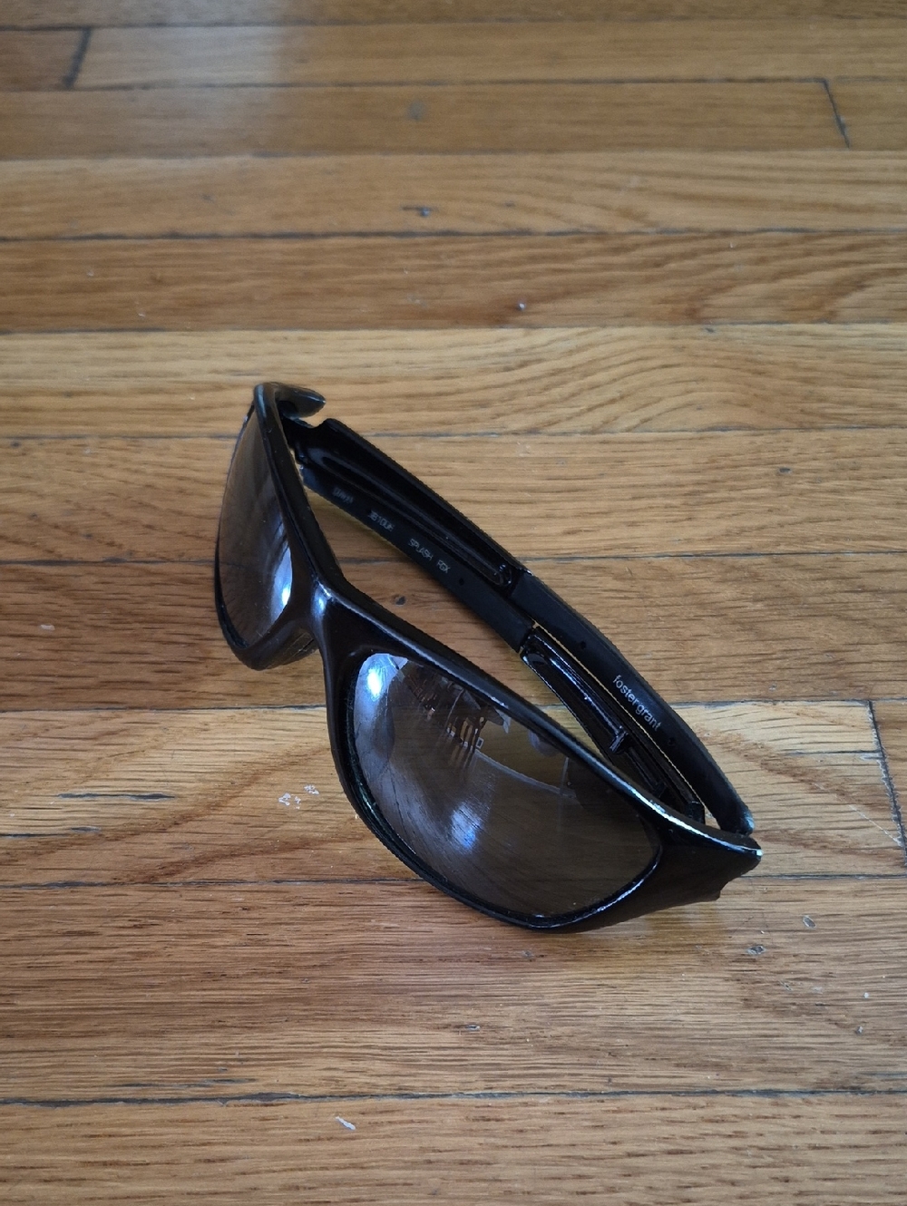 Black Wrap Sunglasses with Smoke Lenses